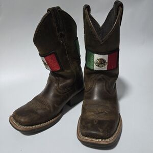 Ariat Orgullo Mexicano II Boots Size 9 Leather Upper Mexican Flag Heritage Pride